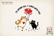 Valentine Cat PNG Bundle, a Graphic by GlitterCraft (Thumbnail 51 of 101)