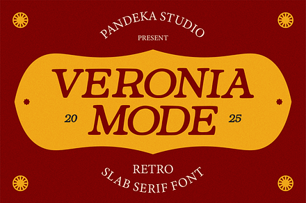 Veronia Mode - Retro Slab Serif, a Slab Serif Font by Pandeka Studio