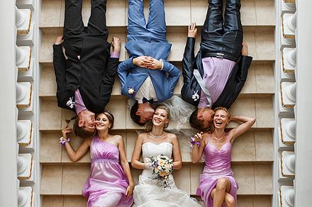 Groom and bride with friends, a Person Photo by IvashStudio