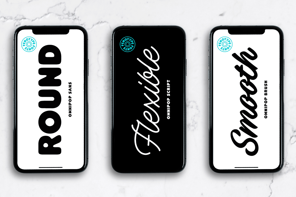 Omnipop Type Family Intro offer, a Script Font by Fenotype (Photo 2 of 12)