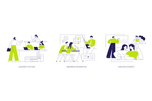 Acquire knowledge isolated cartoon, an Education Illustration by Visual Generation