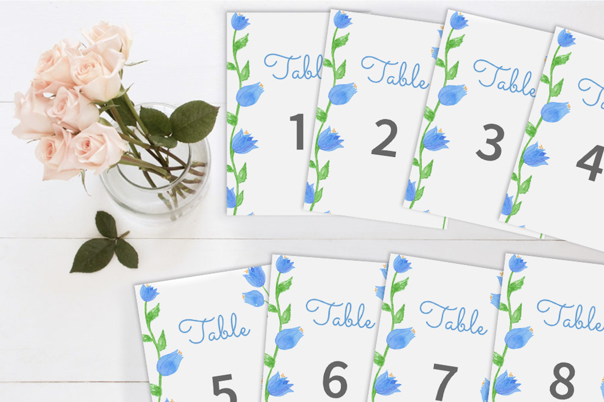 Bellflower Watercolor Wedding Suite, a Stationery Template by Love Design (Photo 11 of 15)