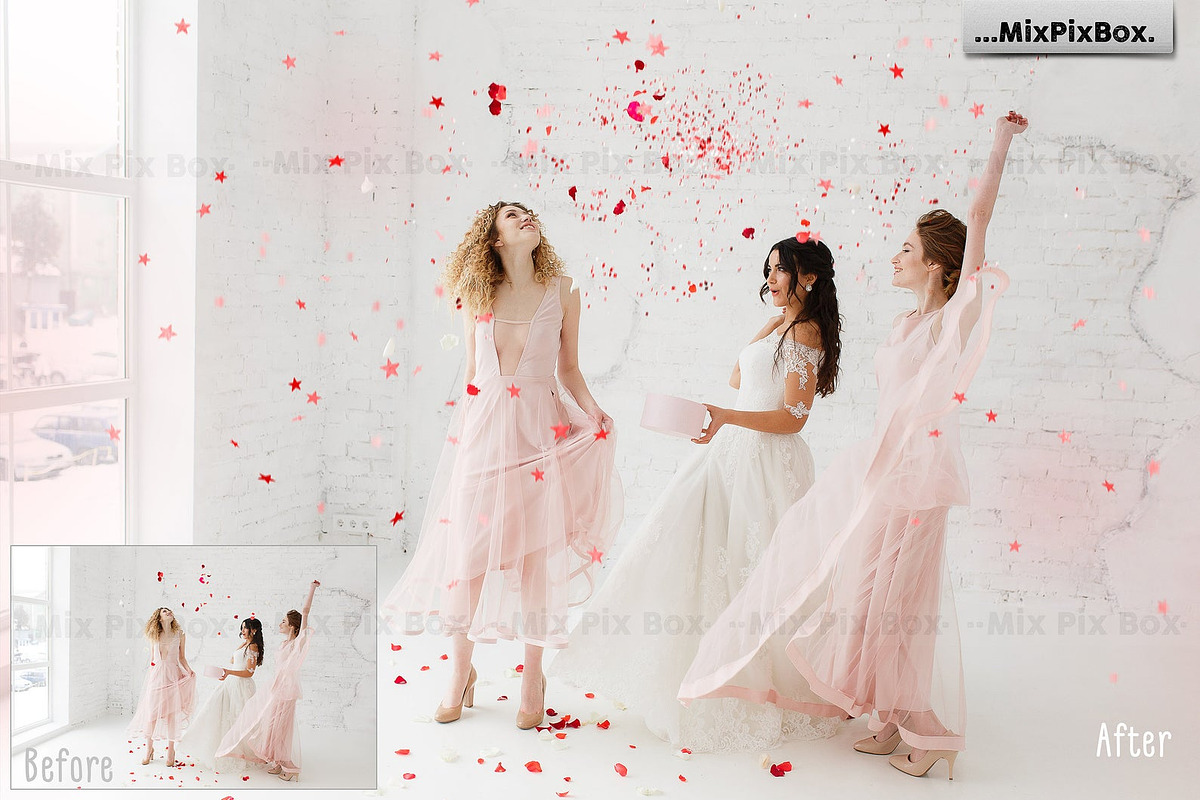 Pink and Blue Confetti Overlays, an Object Graphic by MixPixBox (Photo 4 of 6)
