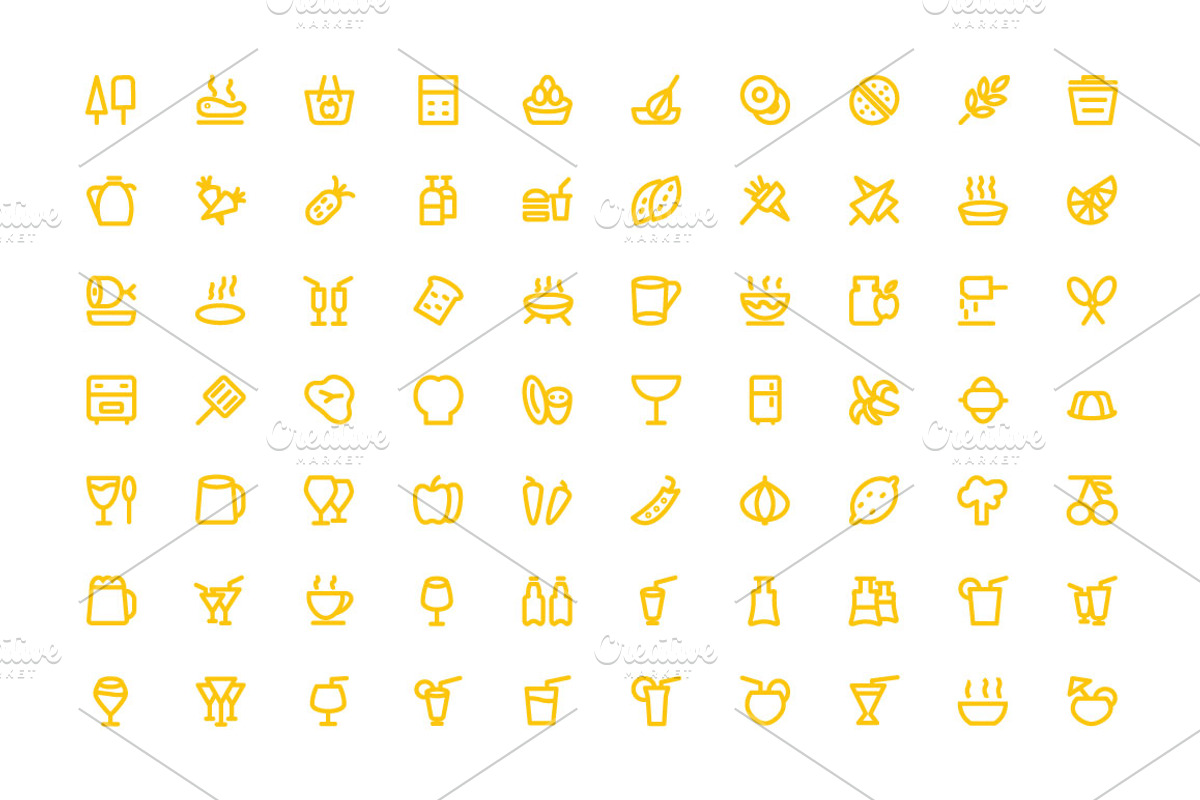 325+ Food Icons, an Icon by Vectors Market (Photo 4 of 5)