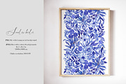 Blue Floral Vertical Seamless Border, a Pattern Graphic by SirenaArt (Thumbnail 2 of 10)