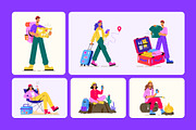 60 Travel Flat Illustrations, a Transportation Illustration by Vectors Market (Thumbnail 6 of 6)