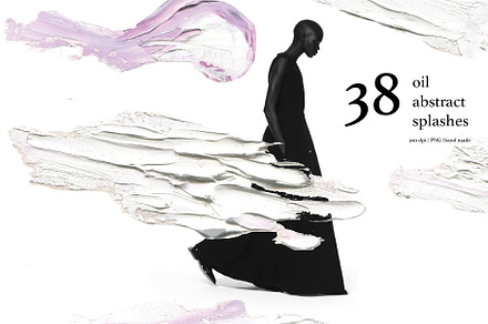 38 Abstract Oil brush strokes