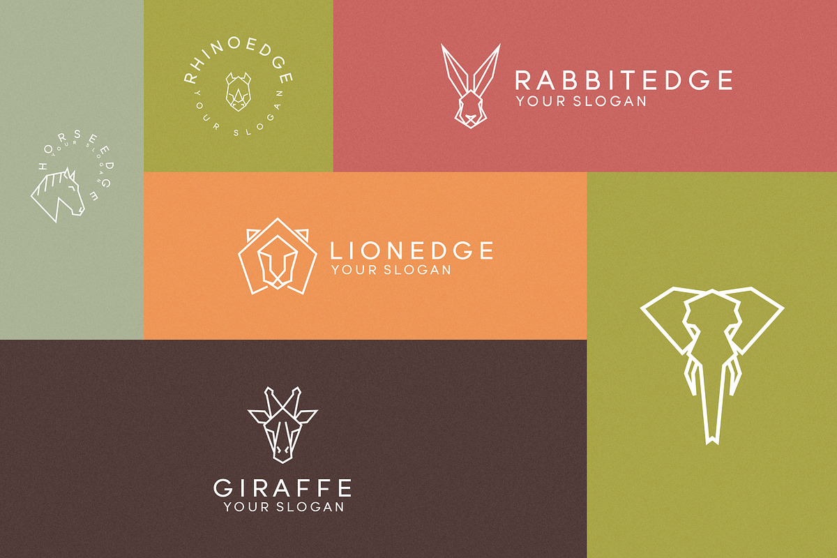 116 Geometric Animal Logos -30%, a Branding & Logo Template by VP Fonts (Photo 2 of 11)