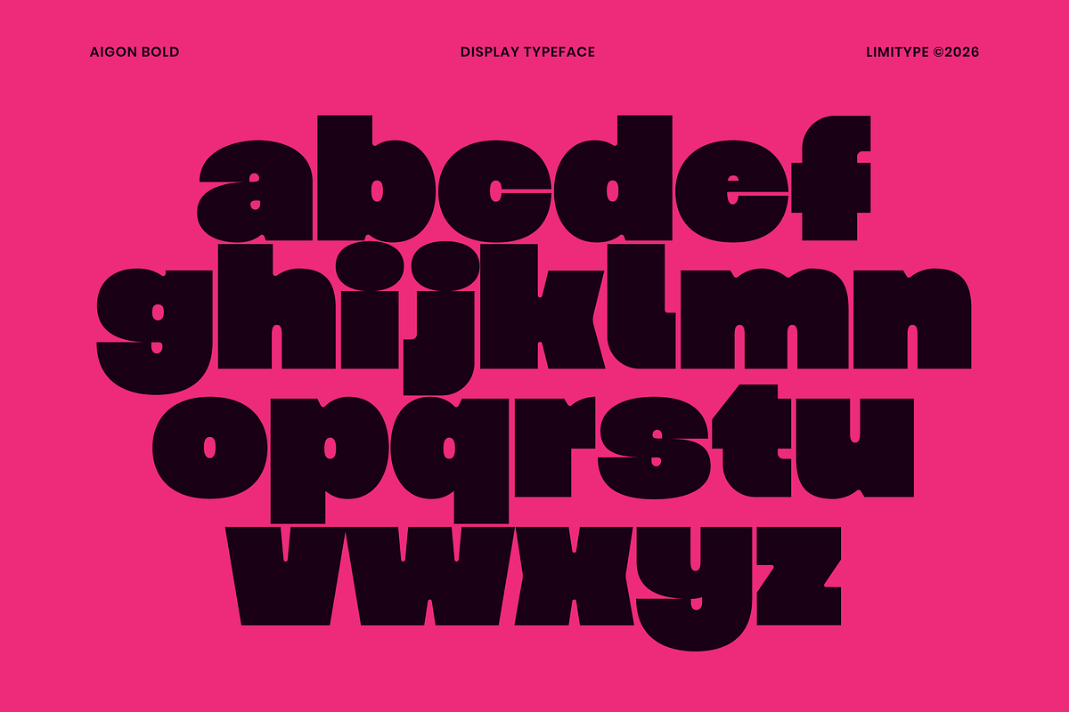 Aigon - Bold Display Font, a Sans Serif Font by limitype (Photo 12 of 14)
