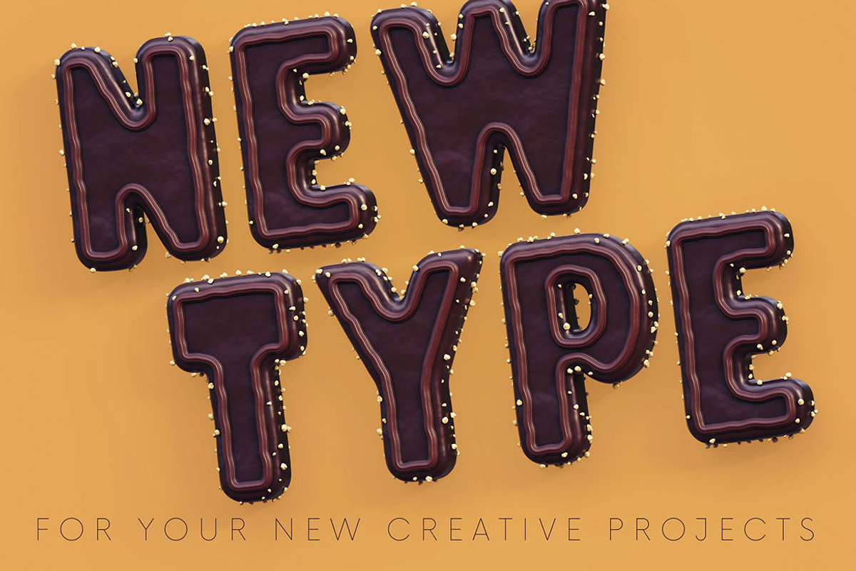 Chocolate Cake - 3D Lettering, a Graphic by MIIM (Photo 2 of 8)