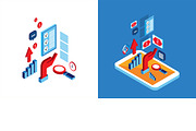 Successful business isometric banner, a Work Illustration by Anttoniu (Thumbnail 2 of 3)