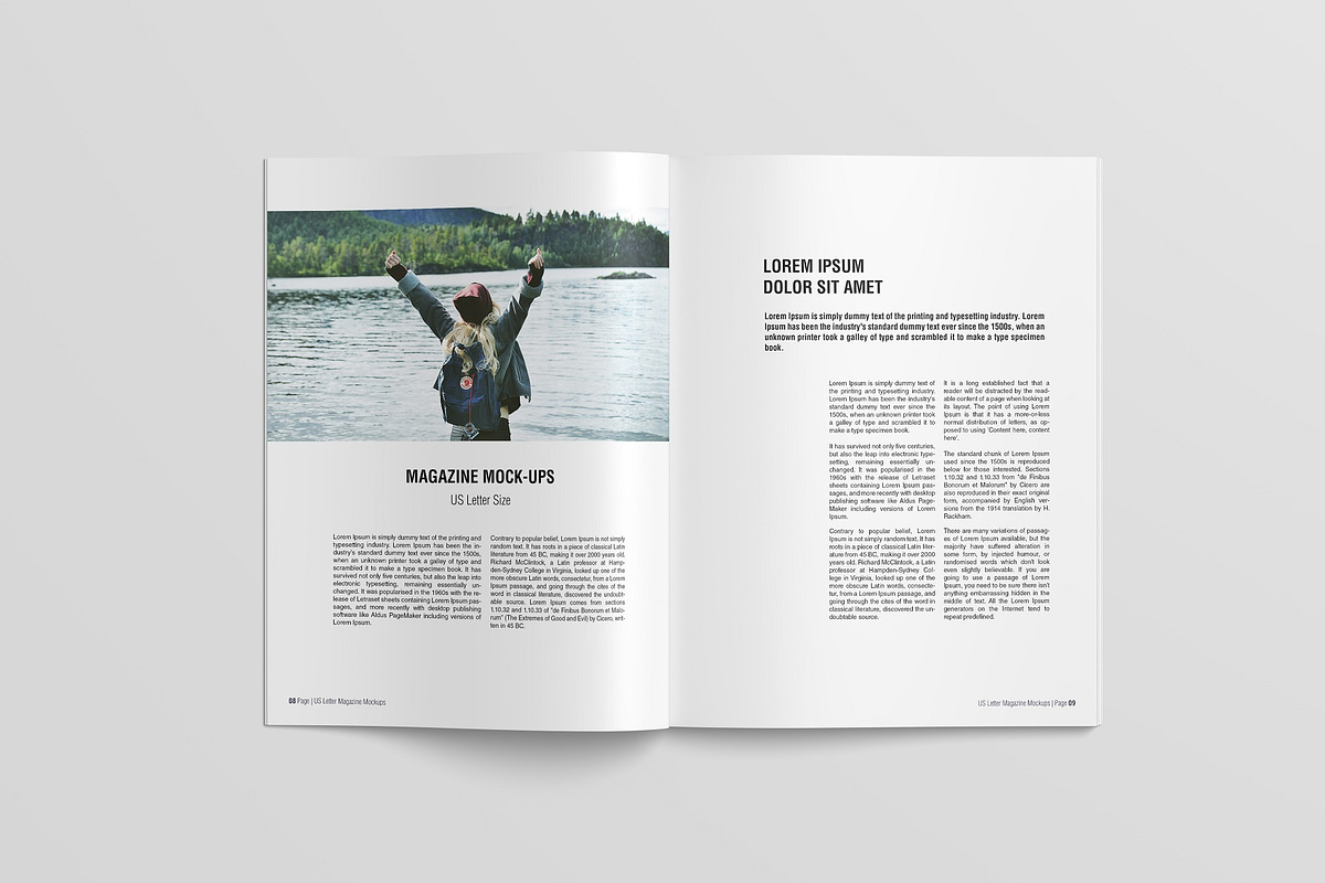 US Letter Magazine Mockup, a Books & Magazine Mockup by graphiccrew (Photo 9 of 19)