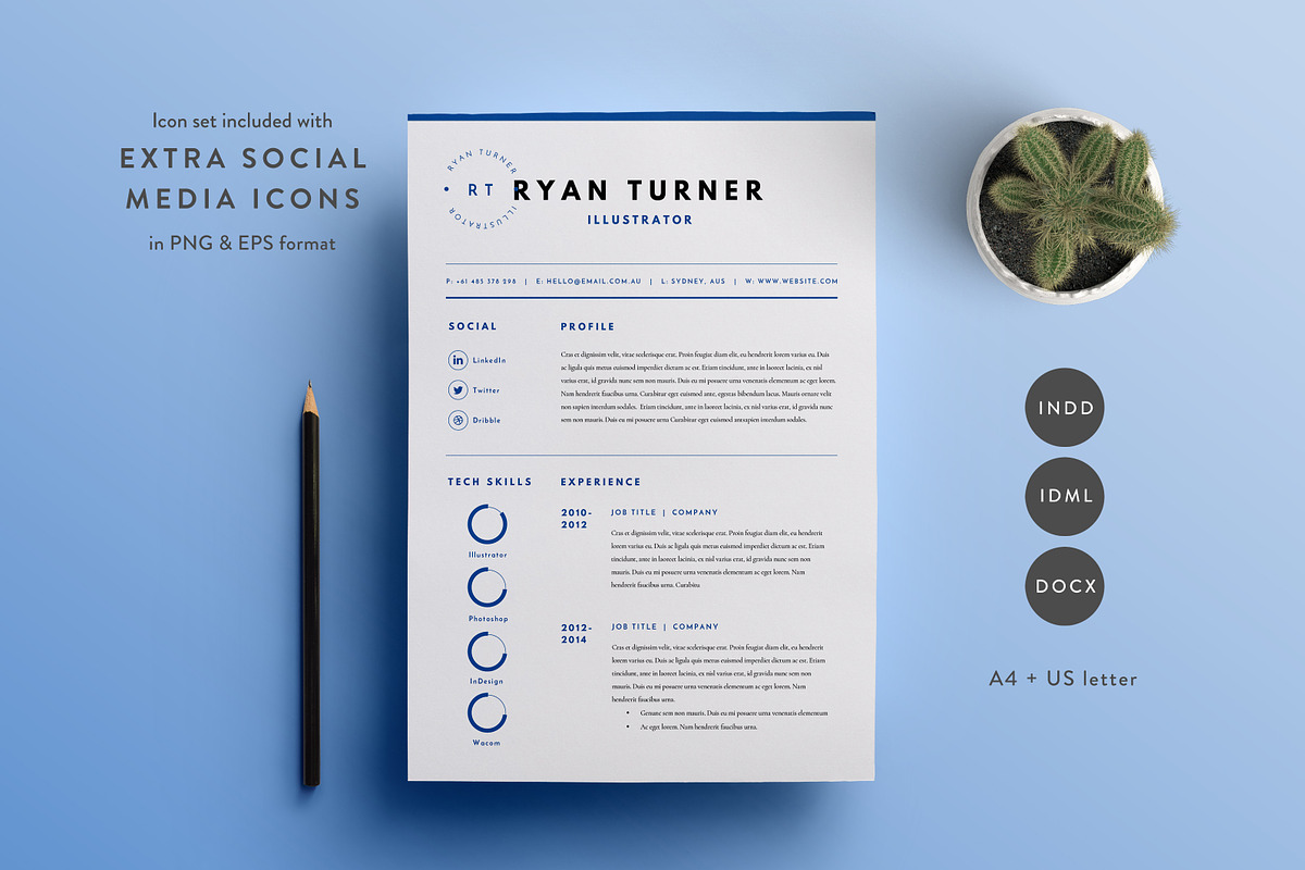 Resume Template 3 Page | CV Template, a Resume Template by The Template Depot (Photo 1 of 7)