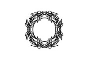 Floral Wreath Circle SVG Bundle, an Illustration by Creativeshirt (Thumbnail 42 of 51)