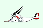 Tilt rotor aircraft design template, a Transportation Illustration by Sumberpangan (Thumbnail 2 of 3)