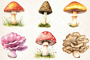 Watercolor Edible Mushroom Clipart, an Illustration by Rose Art (Thumbnail 4 of 4)