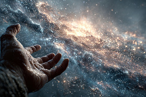 Hand Reaching to the Cosmos, an Abstract Photo by Ales Munt