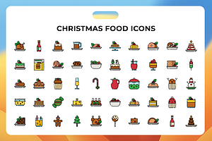 Christmas Food Icons, a Duotone Icon by Wencory