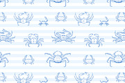 Crabs set + seamless patterns, an Animal Illustration by Good Studio (Thumbnail 7 of 14)