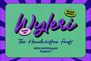 Wyleri Expressive Handwritten Fonts, a Script Font by Black Junst (Thumbnail 1 of 8)