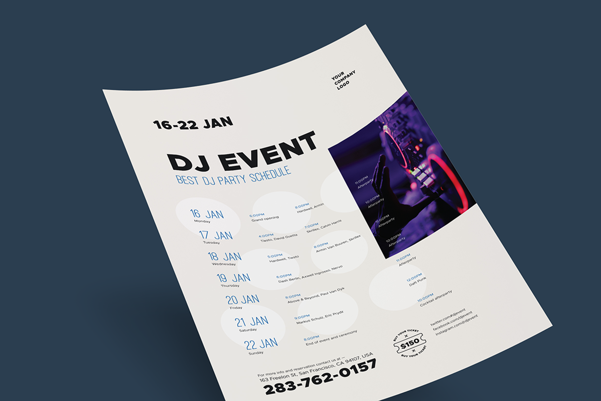 Schedule Event Poster Template, vol2, a Flyer Template by EDT.Graphics