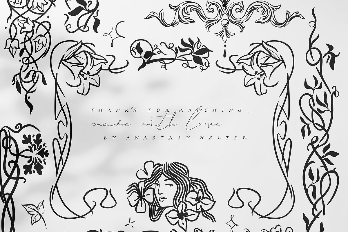 Floral Vintage Ornate Frames, an Object Graphic by Anastasy_helter (Photo 19 of 19)