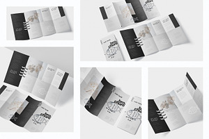 Roll-Fold Brochure Mockup - DL DIN