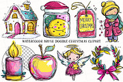 Brush Doodle Christmas Clipart, an Illustration by OK Design (Thumbnail 2 of 6)