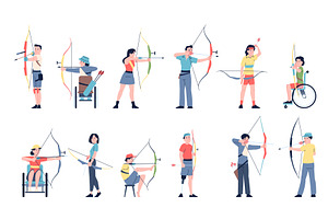 Archers sport characters. Male, a Sport Illustration by LadadikArt