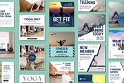 Yoga Social Media Post Templates, a Social Media Template by BoontenStudio (Thumbnail 2 of 7)