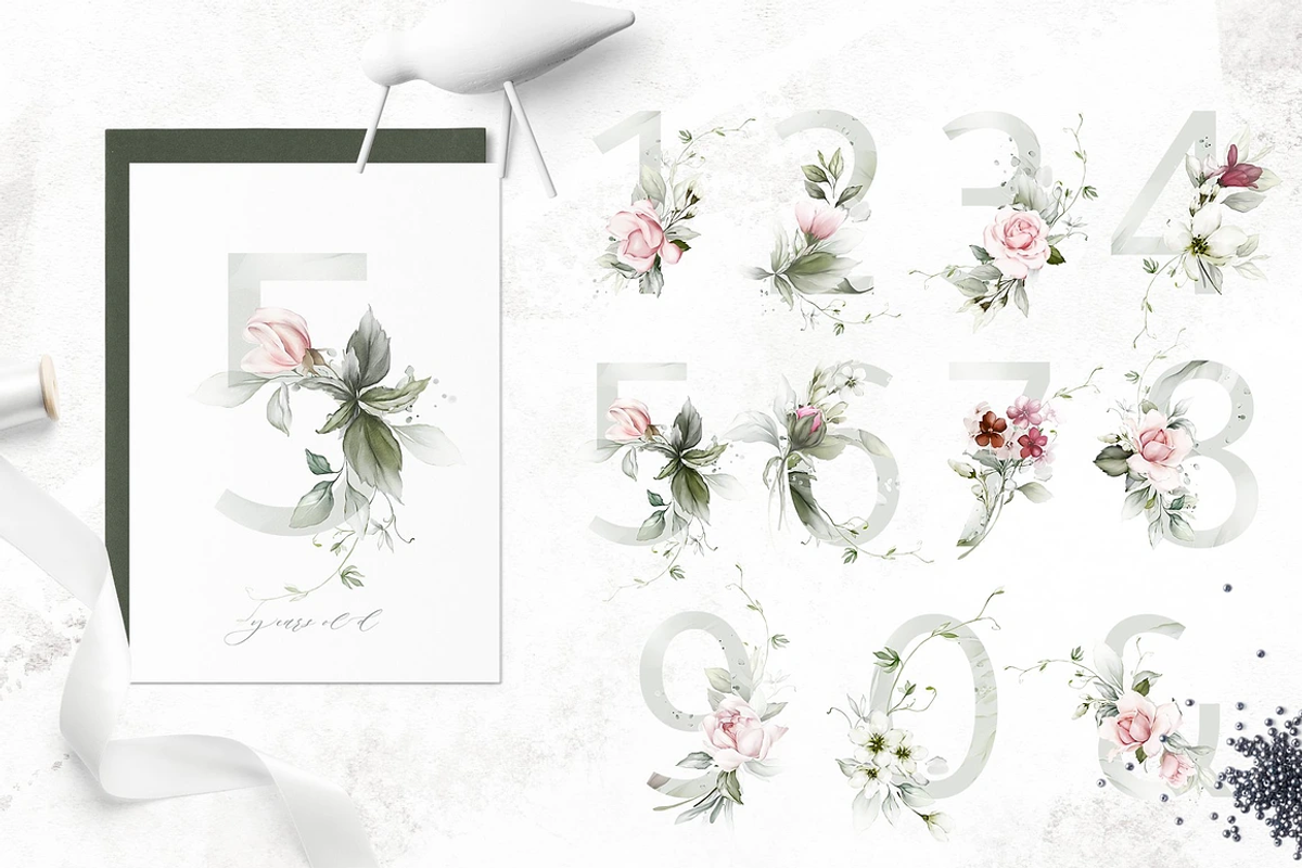 1K+ Belle Watercolor Floral Bundle, an Illustration by Karma (Photo 38 of 54)