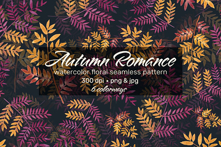 Autumn Romance seamless pattern