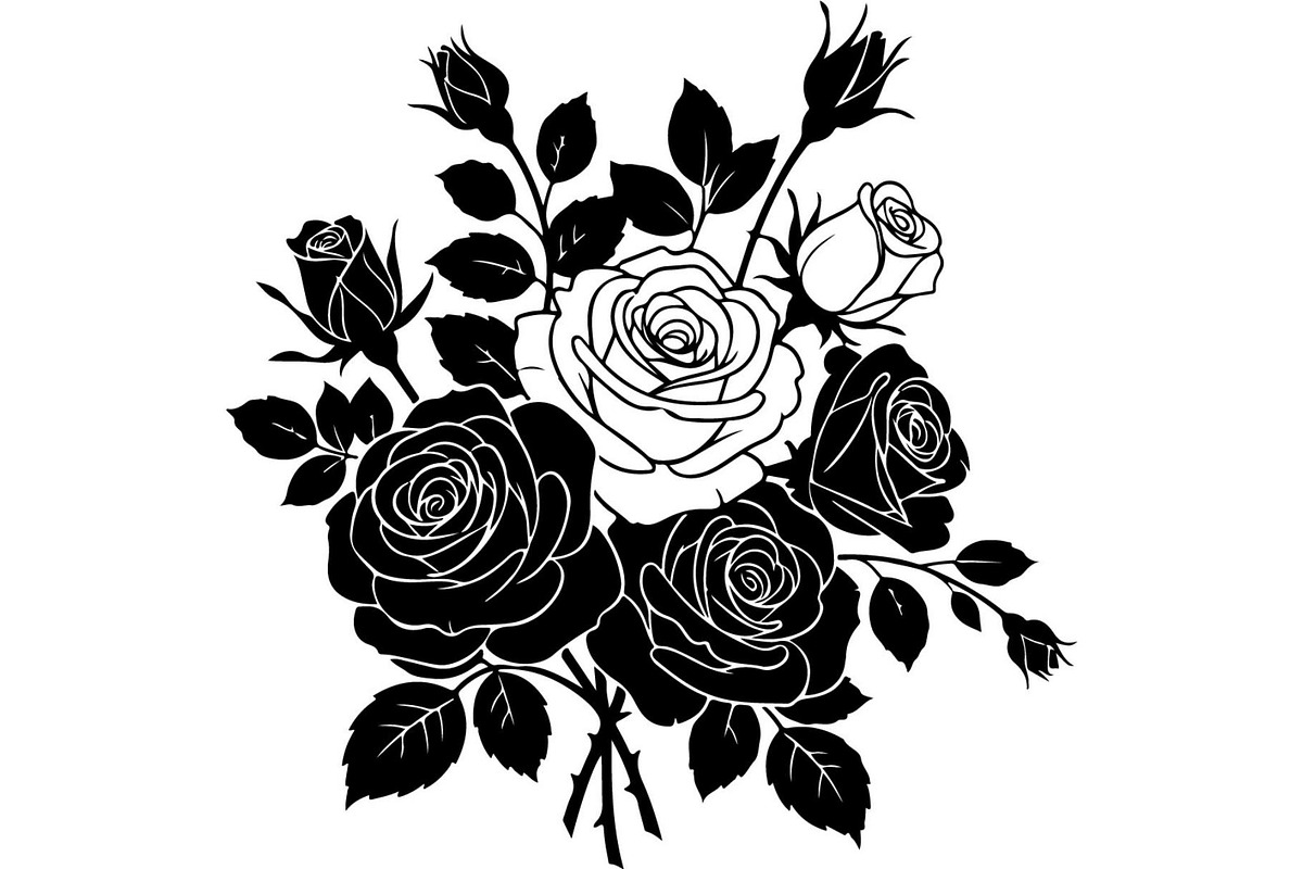 Wedding Flower Bouquet Silhouette, an Object Graphic by Creativeshirt (Photo 4 of 20)