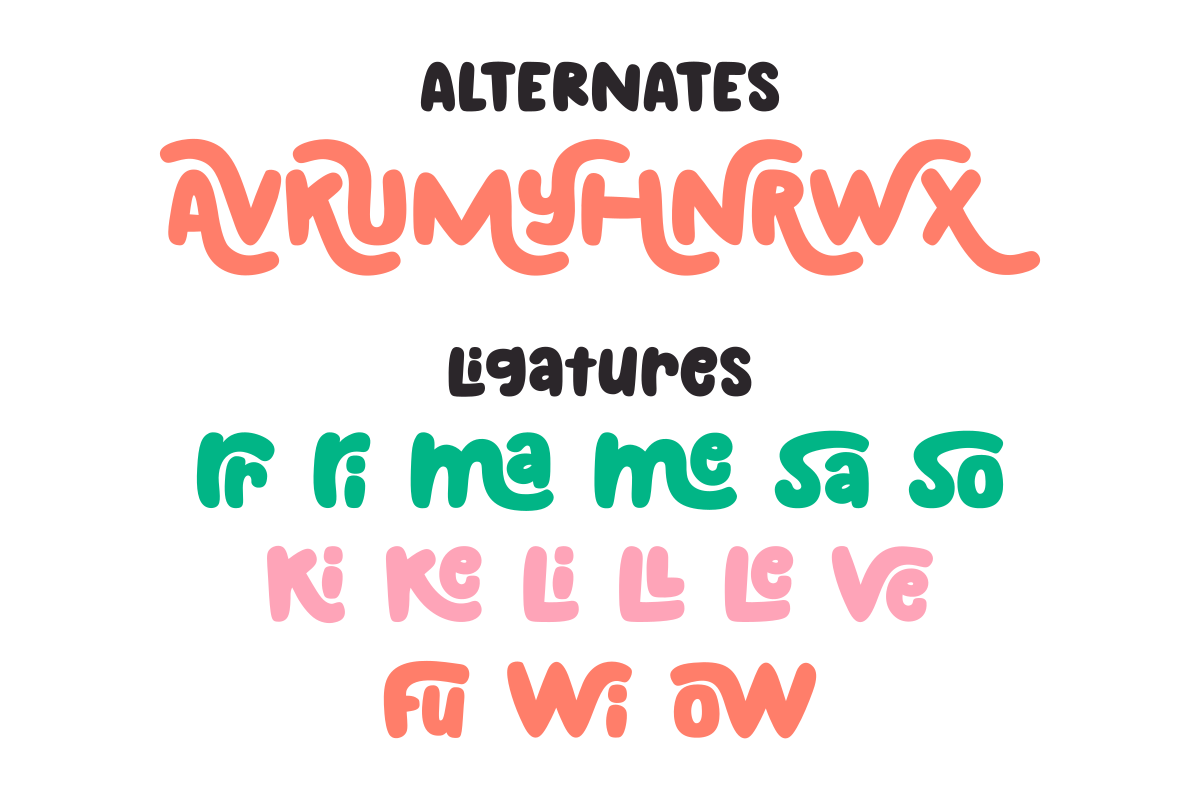 Holiday Christmas - Bubble Display, a Handwritten Font by SaktiAvellin (Photo 7 of 9)