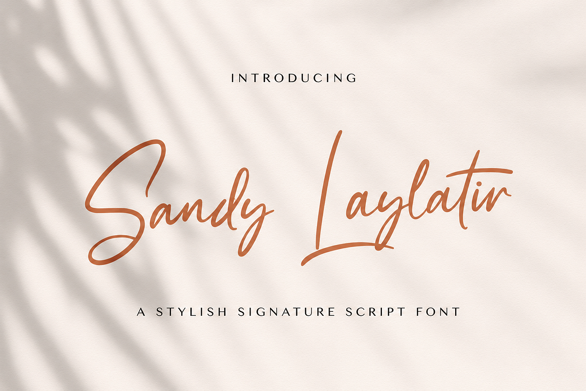 Sandy Lailyatir - Handwritten Font, a Script Font by StringLabs (Photo 1 of 10)