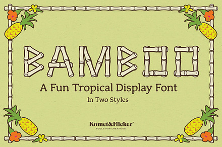 Bamboo - A Fun Tropical Display Font, a Sans Serif Font by Komet & Flicker