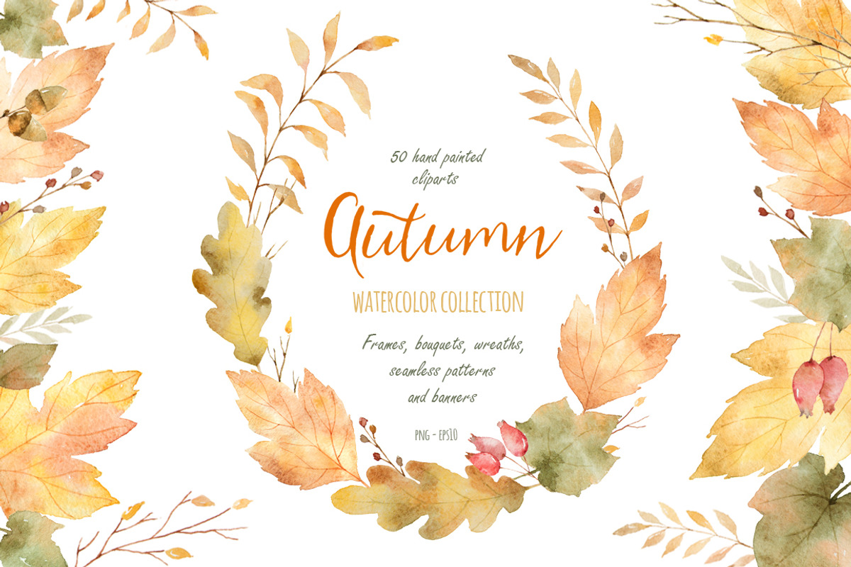 Autumn watercolor collection., a Decorative Illustration by Elena Medvedeva (Photo 1 of 7)