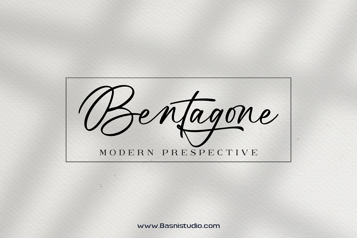 Bentagon Realistic Handwriting font, a Handwritten Font by Basnistudio (Photo 2 of 9)