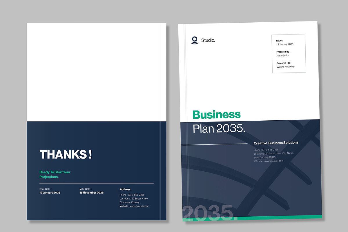 Business Plan Template with Canva, a Brochure Template by NorthPeak