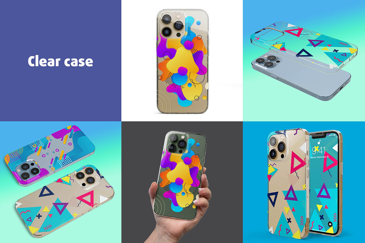 iPhone 13 pro clear/frosted case, an iPhone Mockup by Colatudo Store (Photo 4 of 9)