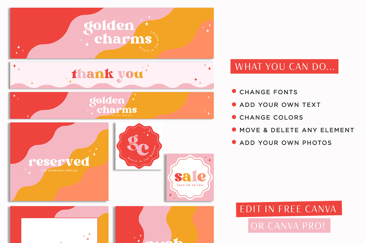Etsy Shop Kit Bright Boho, a Branding & Logo Template by Macarons and Mimosas (Photo 7 of 9)