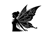 Magical Fairy Silhouette Bundle, an Illustration by jahid234 (Thumbnail 11 of 51)