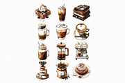 Watercolor Сoffee clipart, an Illustration by Libby Wishes (Thumbnail 3 of 3)