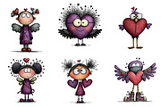Whimsical Valentine Heart Clipart, an Illustration by CreationArt (Thumbnail 4 of 7)
