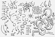 120+ Hand Drawn Vector Arrows, a Work Illustration by Graticle (Thumbnail 2 of 2)