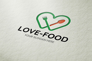 Love Food Logo Template