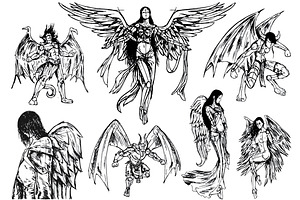 Angels & Demons - Hand Drawn Sketch