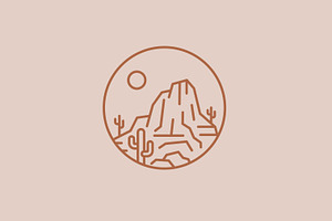 Rocky Canyon View Logo Badge Concept, a Branding & Logo Template by Signatoro