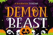 DEMON BEAST - Happy Halloween Font, a Handwritten Font by Mozatype (Thumbnail 1 of 10)