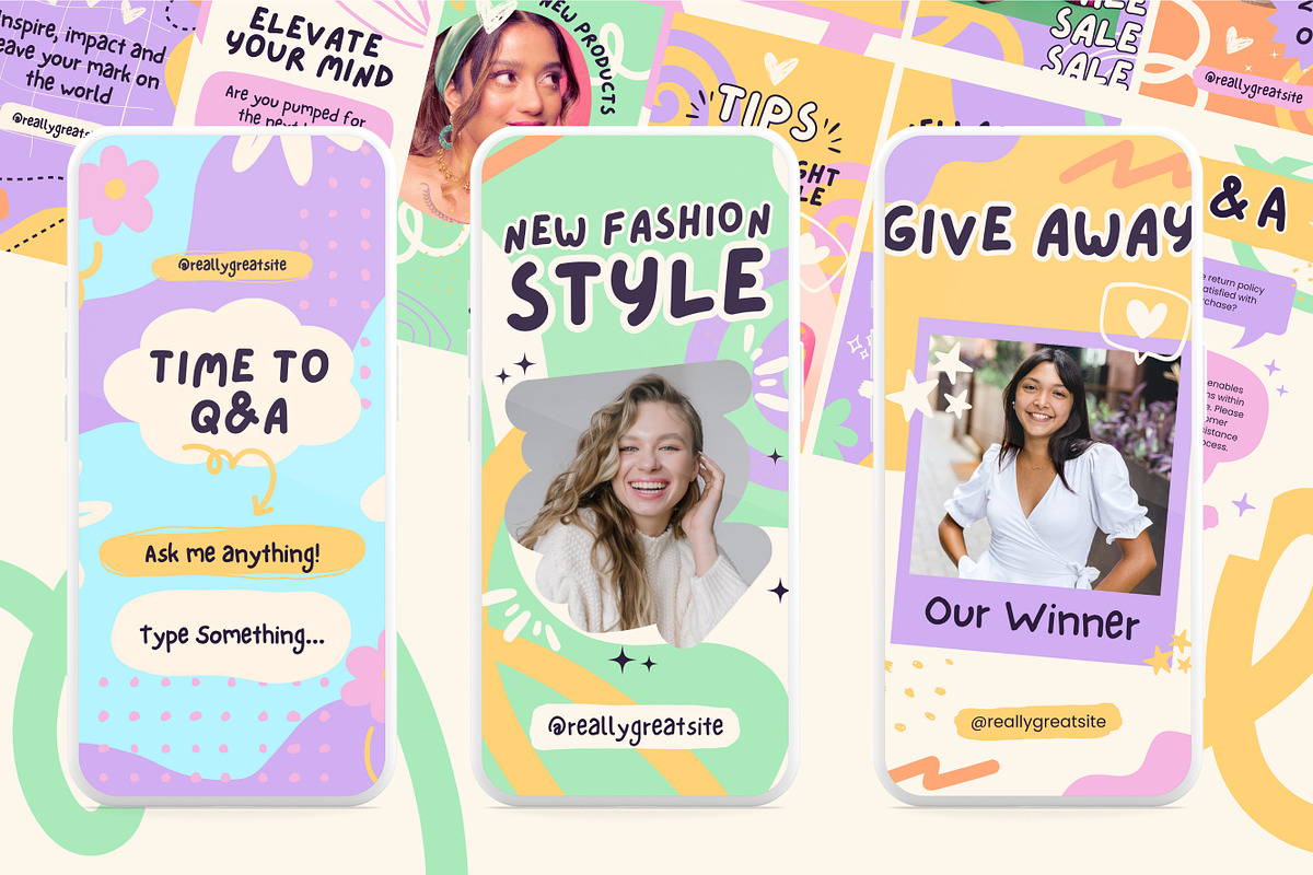 150 Pastel IG Story Canva Template, a Templates & Theme by TemplateCastleStore (Photo 4 of 10)
